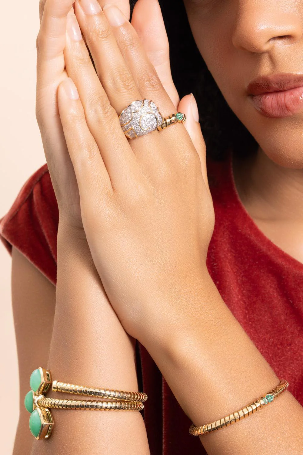 Diamond Onda Bombe Ring - Image 4