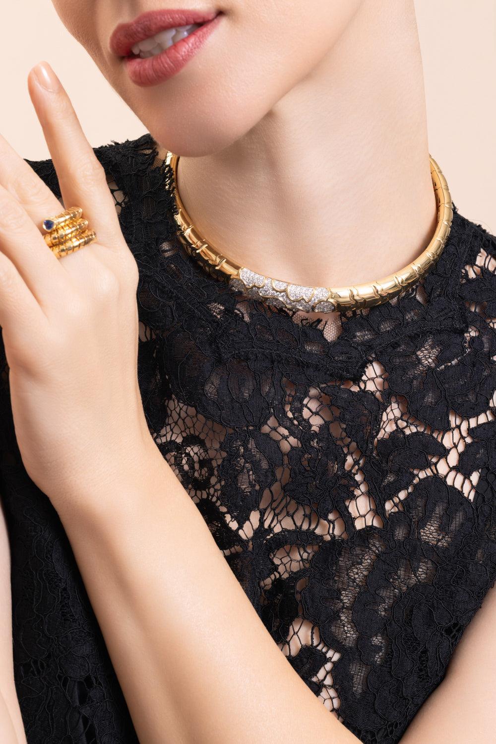 Diamond Onda Collar Necklace - Image 2