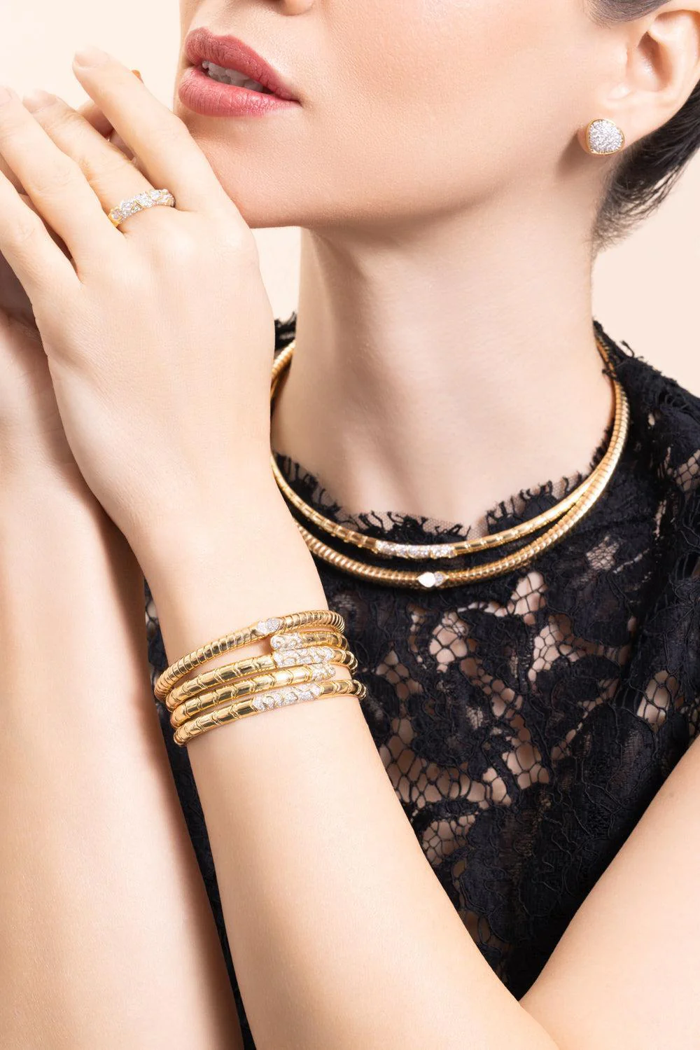 Diamond Ondine Bangle Bracelet - Image 2