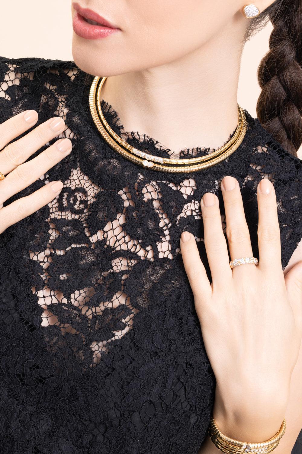 Diamond Ondine Collar Necklace - Image 2