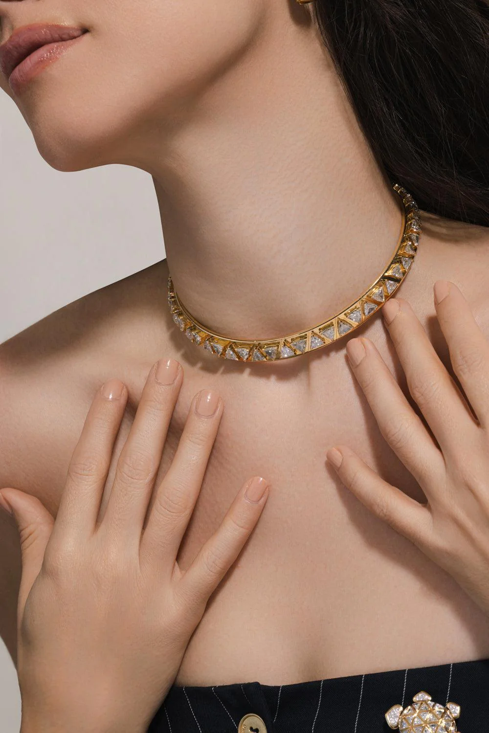 Diamond Triangoli Collar Necklace - Image 2