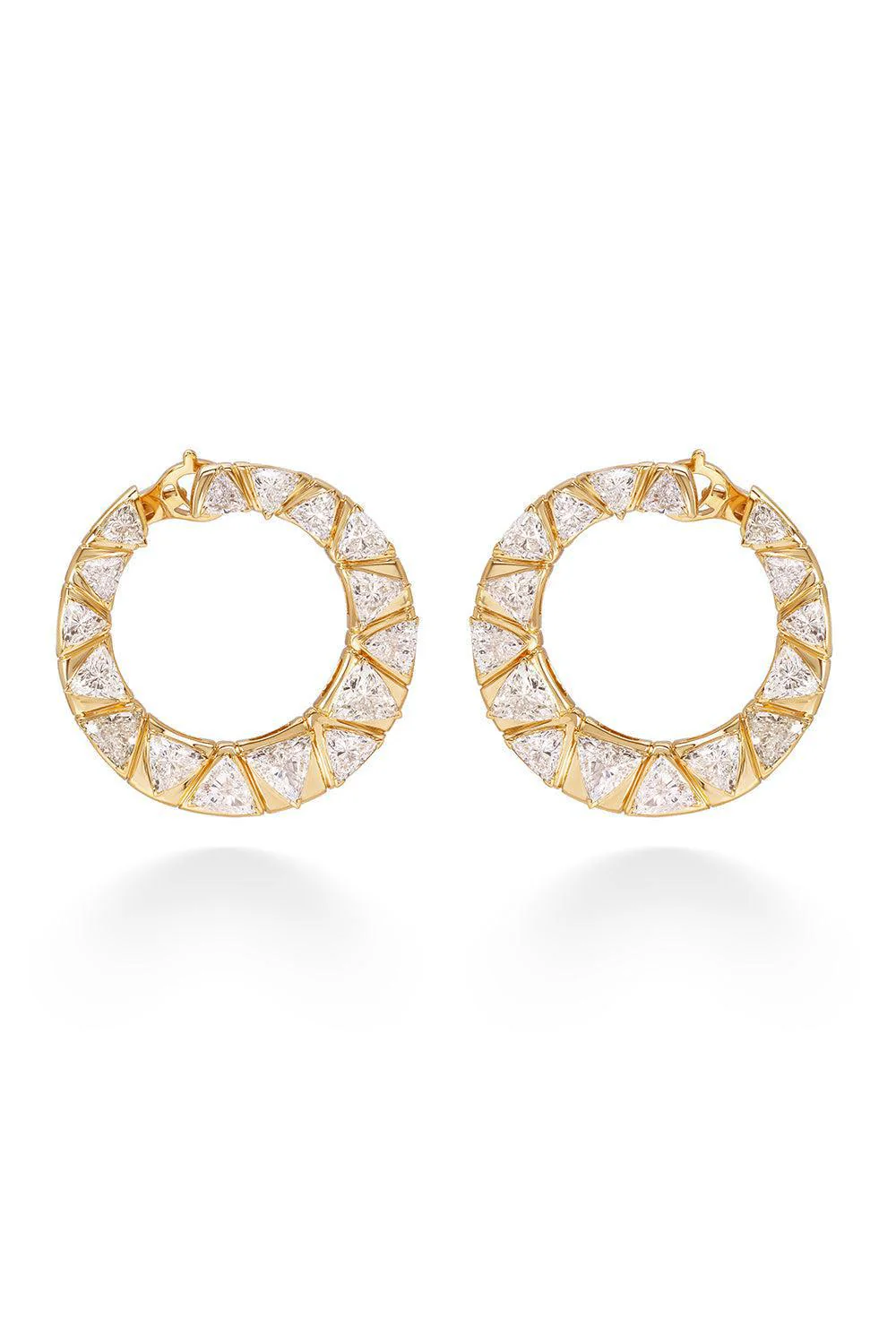 Diamond Triangoli Moon Earrings