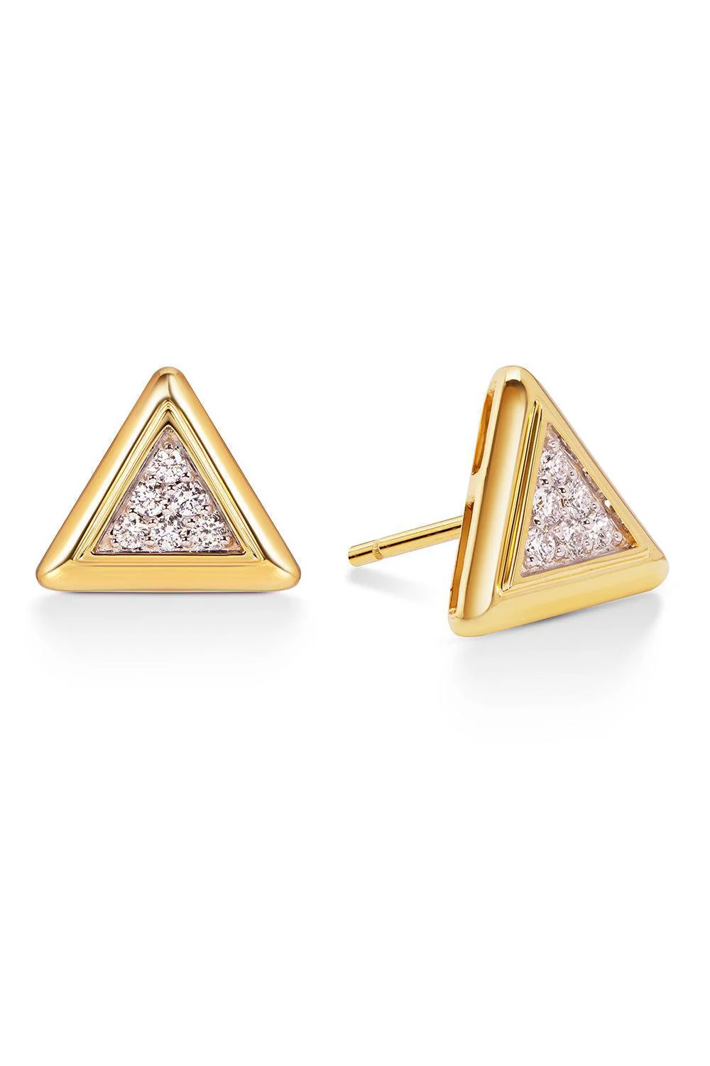 Diamond Triangolini Stud Earrings