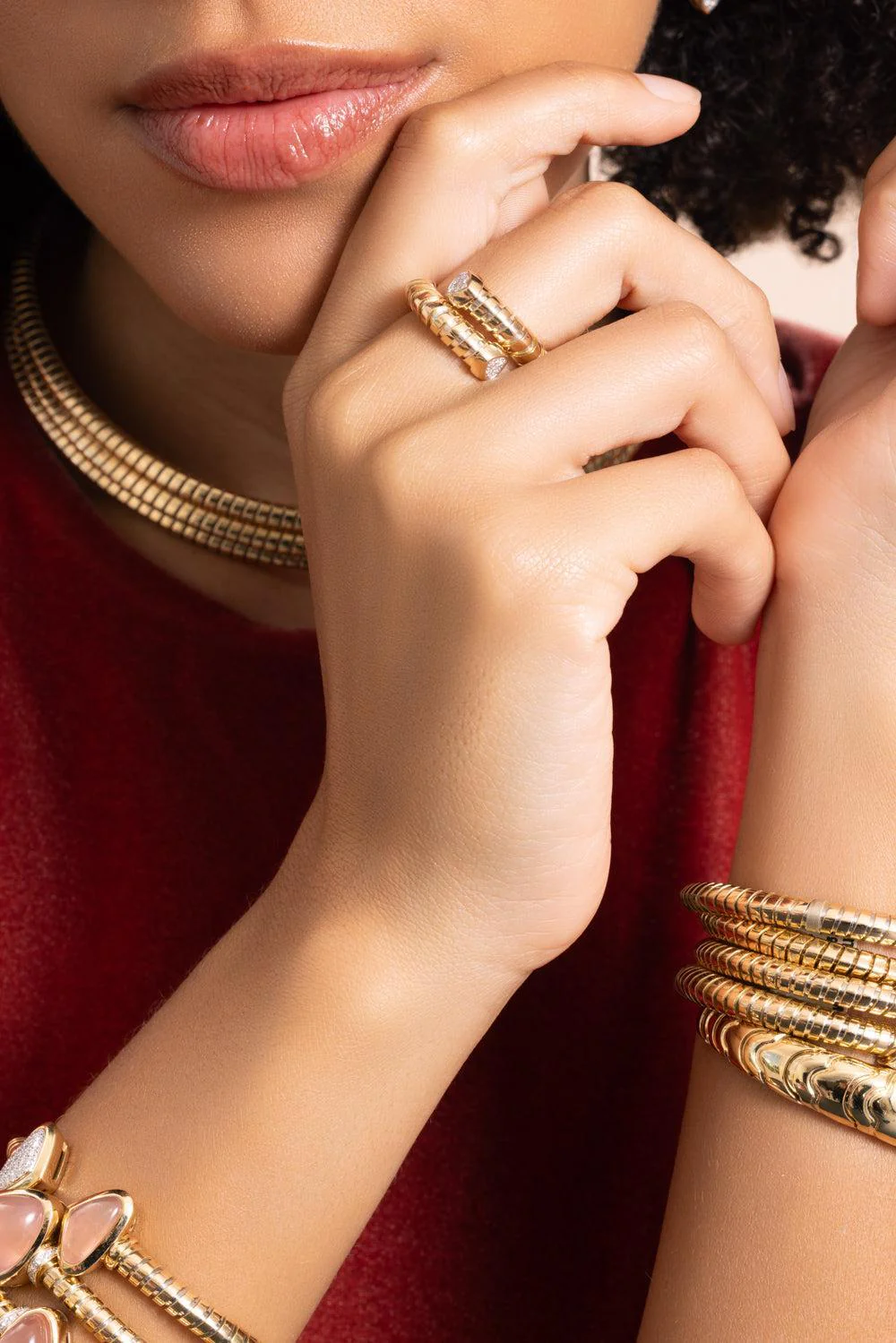 Diamond Trisolona Bypass Ring - Image 3
