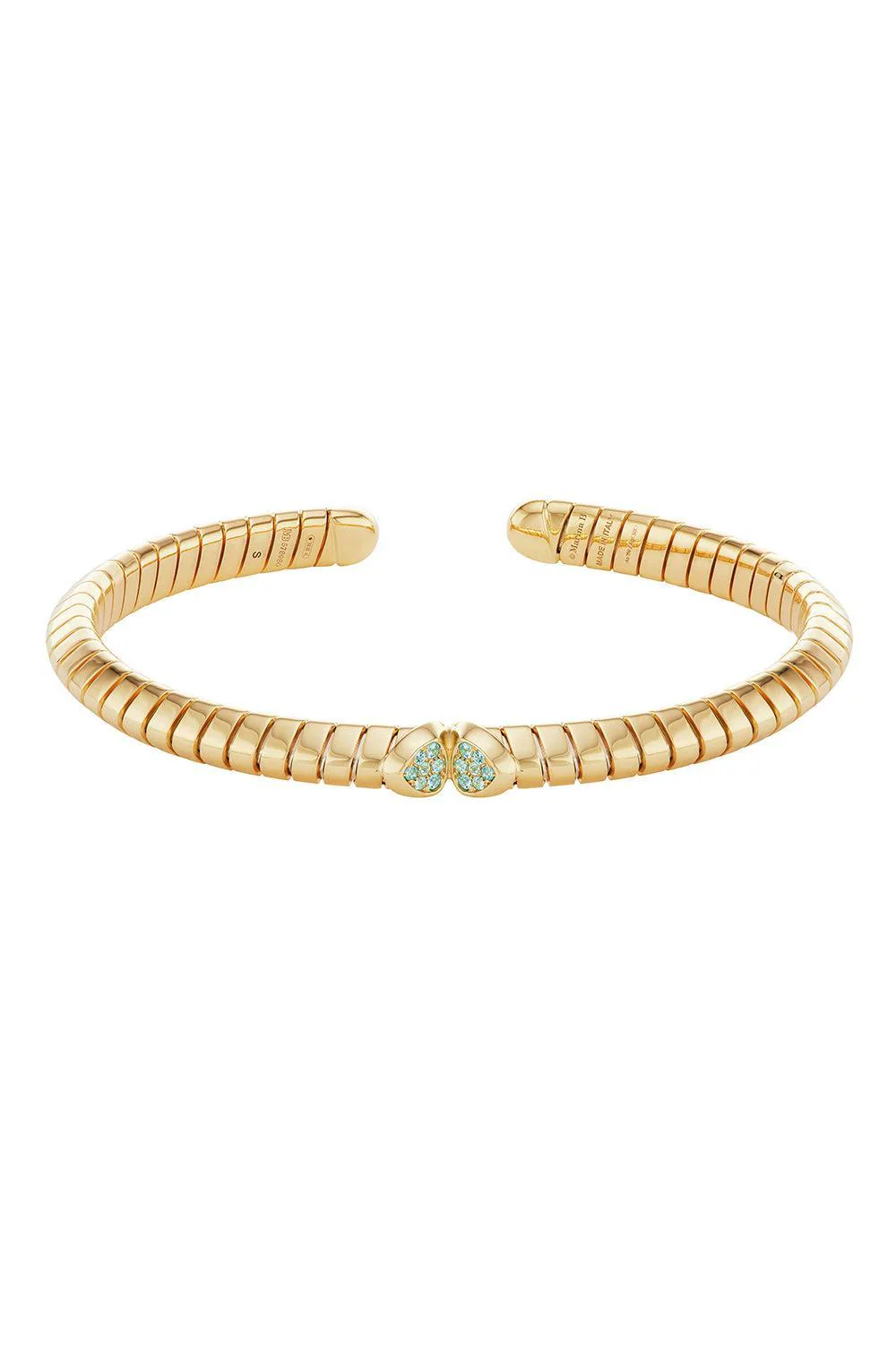 Paraiba Tourmaline Trisolina Bangle Bracelet - Image 5
