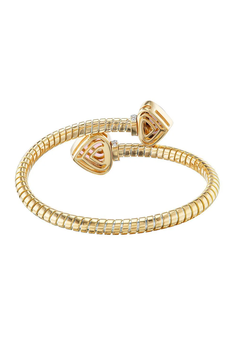 Rose Quartz Trisolina Bypass Bracelet - Image 6