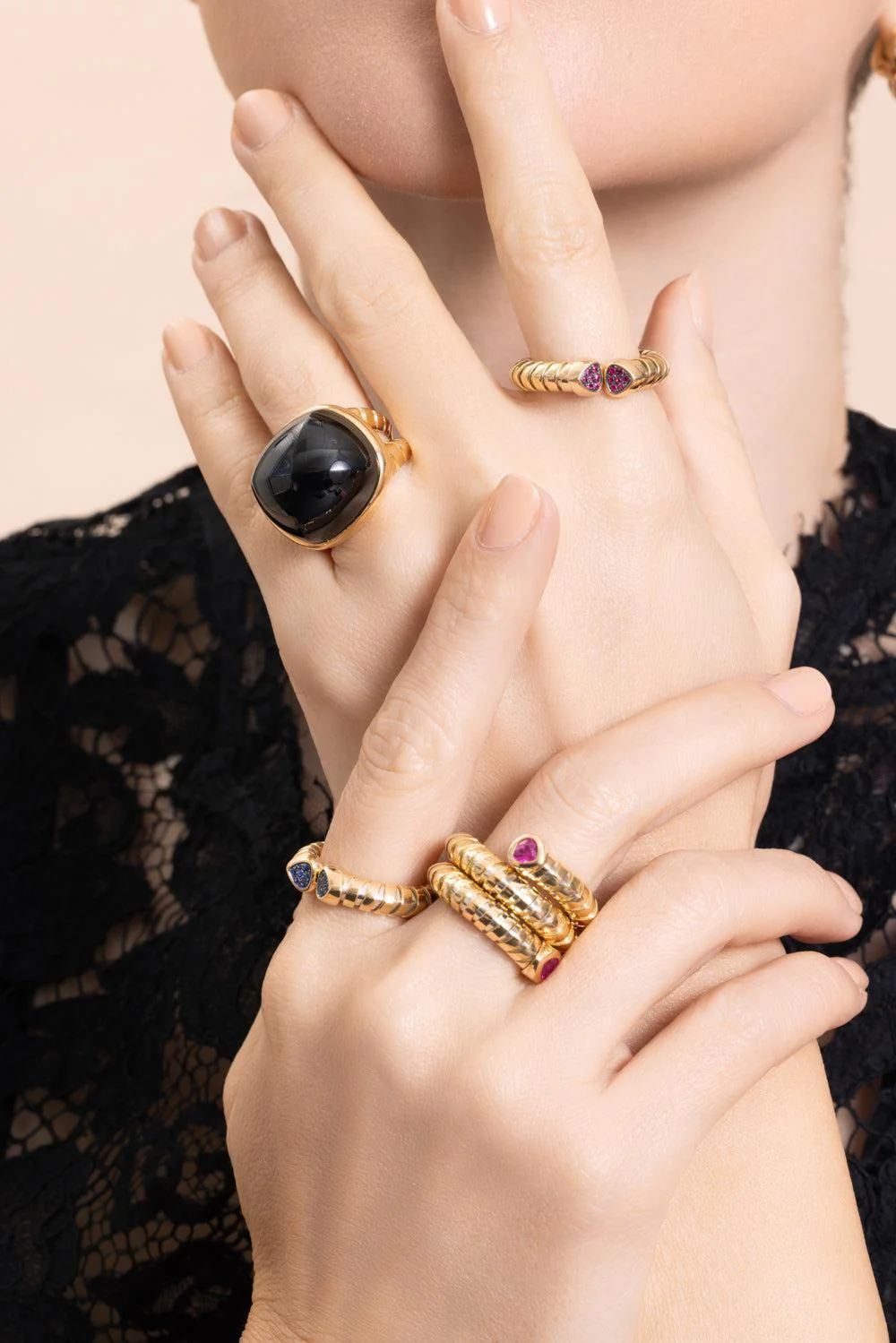 Ruby Trisola Spiral Ring - Image 3