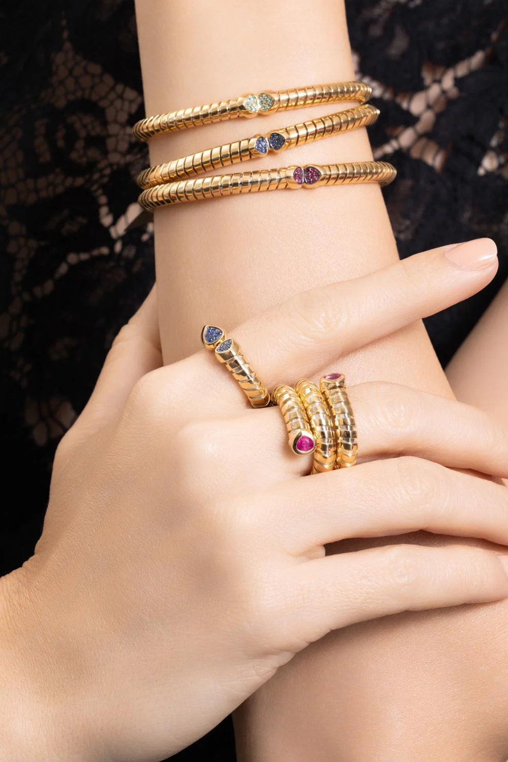 Ruby Trisolina Bangle Bracelet - Image 6