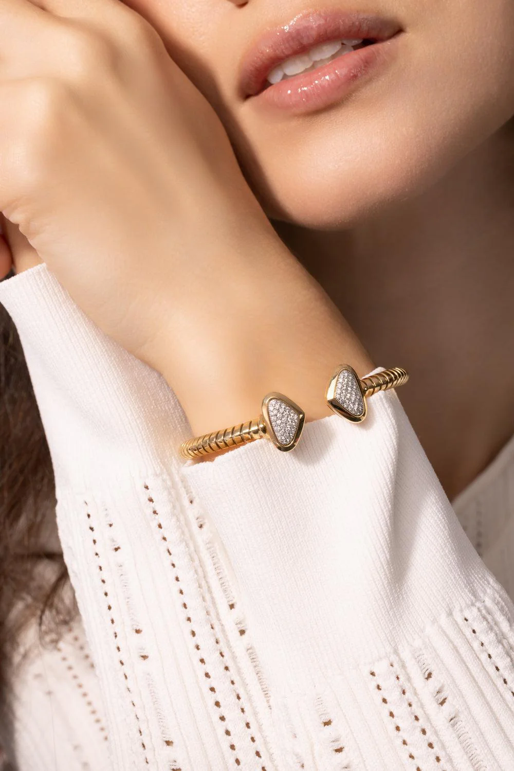 Trisolina Big Castanga Diamond Bangle Bracelet - Image 2