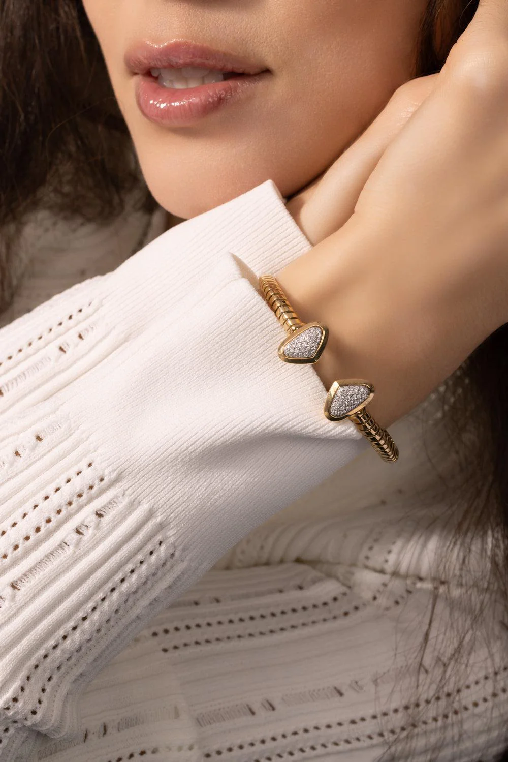 Trisolina Big Castanga Diamond Bangle Bracelet - Image 3