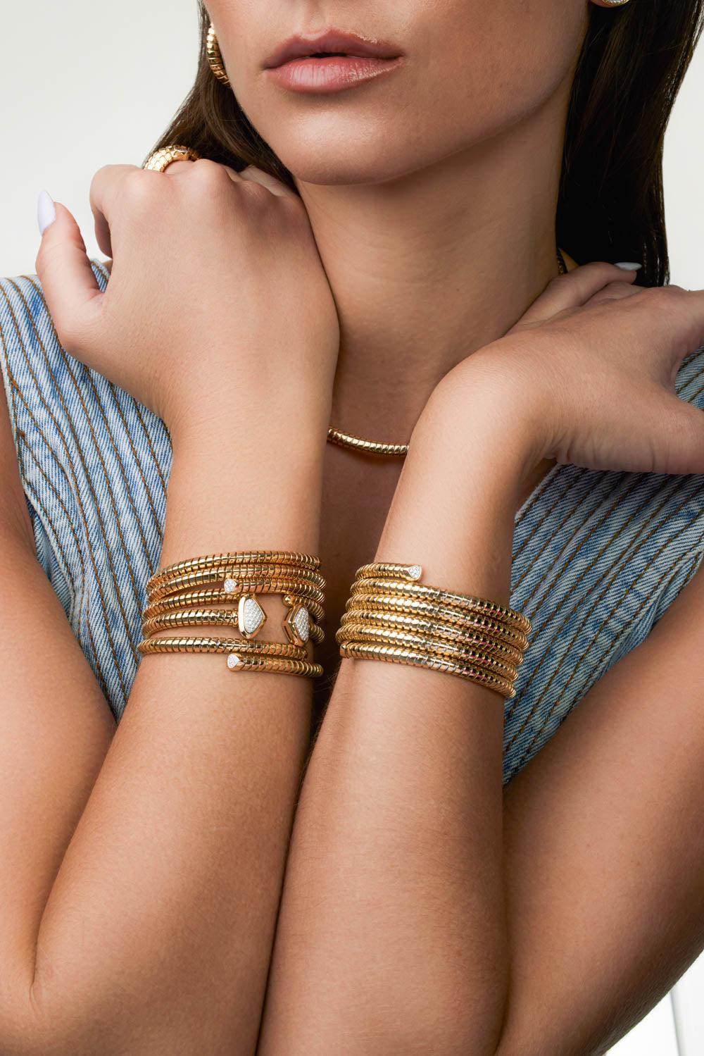 Trisolina Bypass Diamond Bangle Bracelet - Image 4