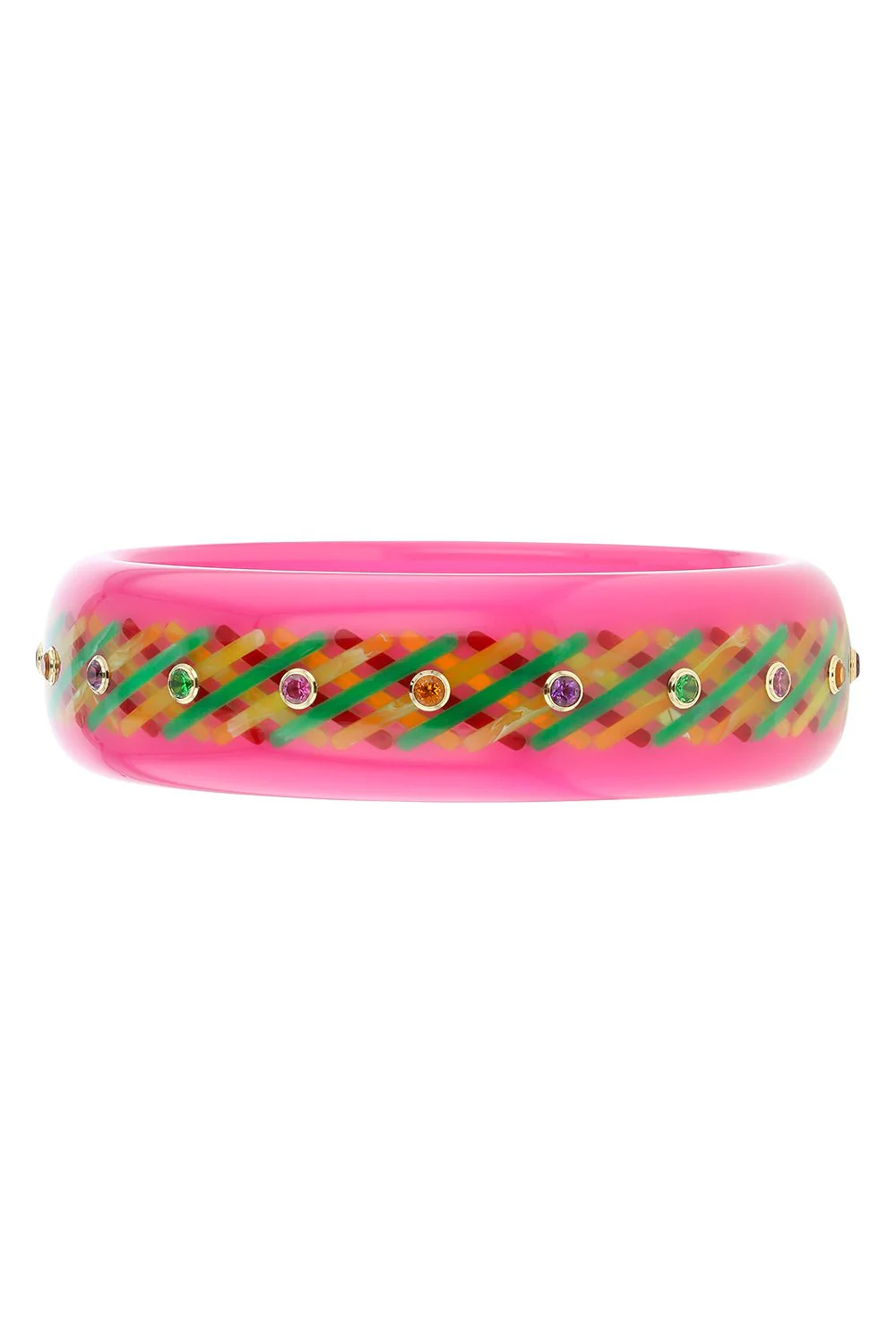 Amethyst Citrine Pink Bakelite Bangle