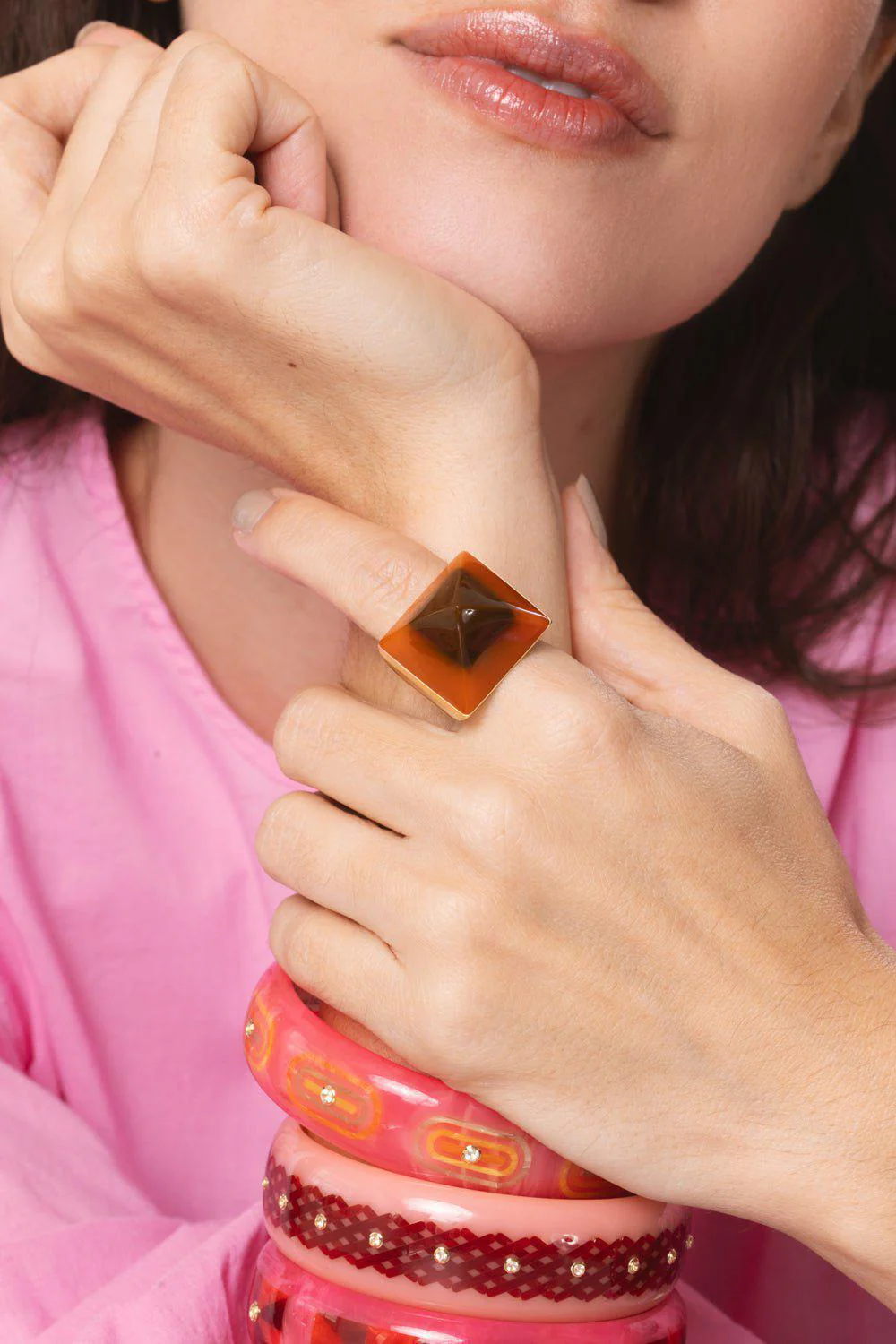 Brown Bakelite Kendall Ring - Image 3