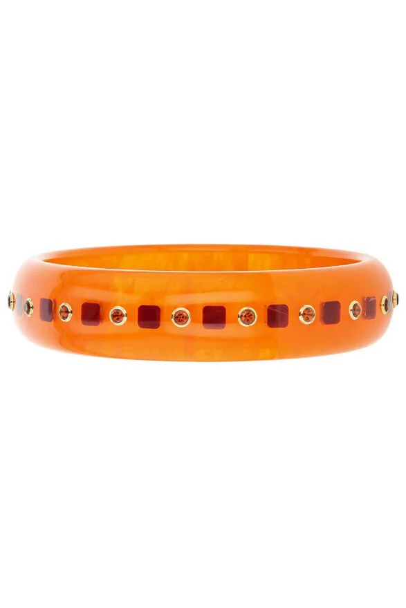 Citrine Orange Bakelite Bangle Bracelet