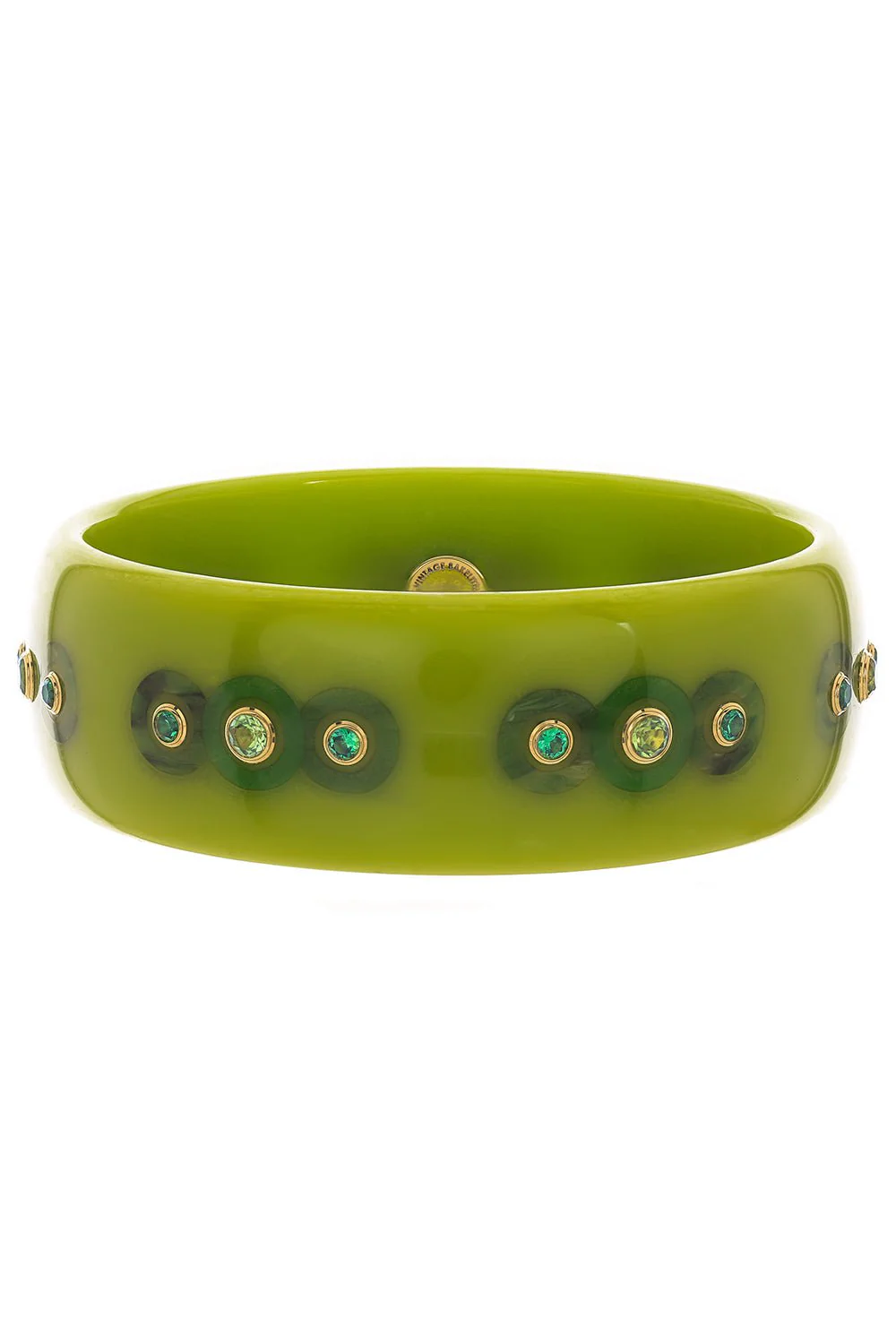 Peridot Tourmaline Green Bakelite Bangle