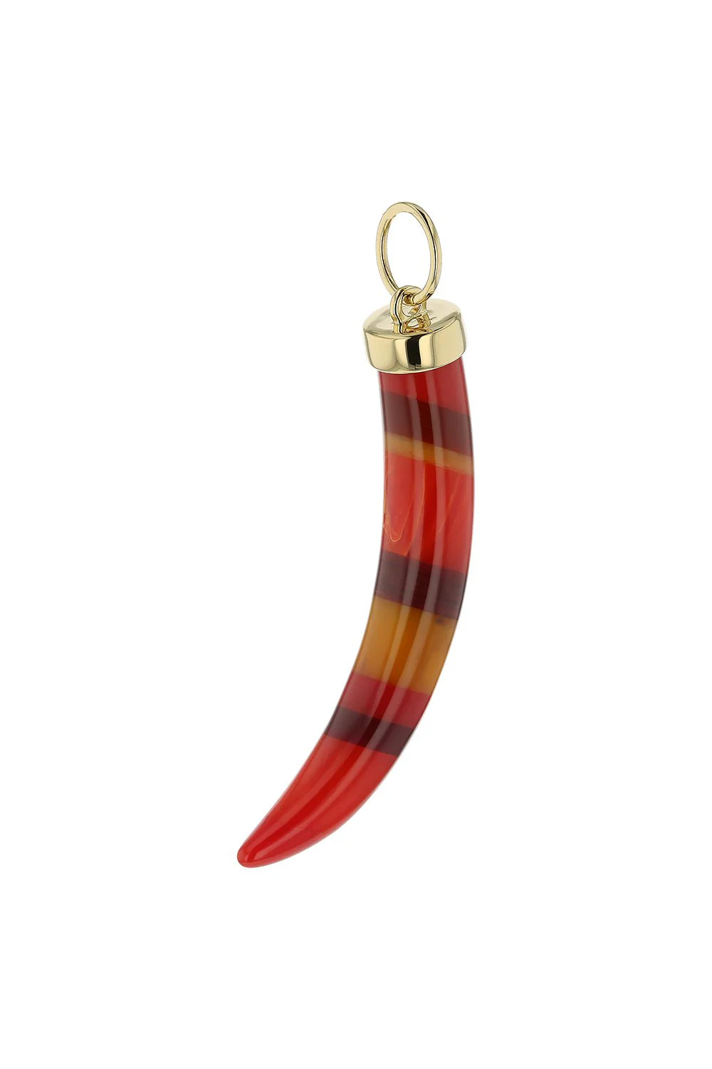 Red Bakelite Tusk Pendant