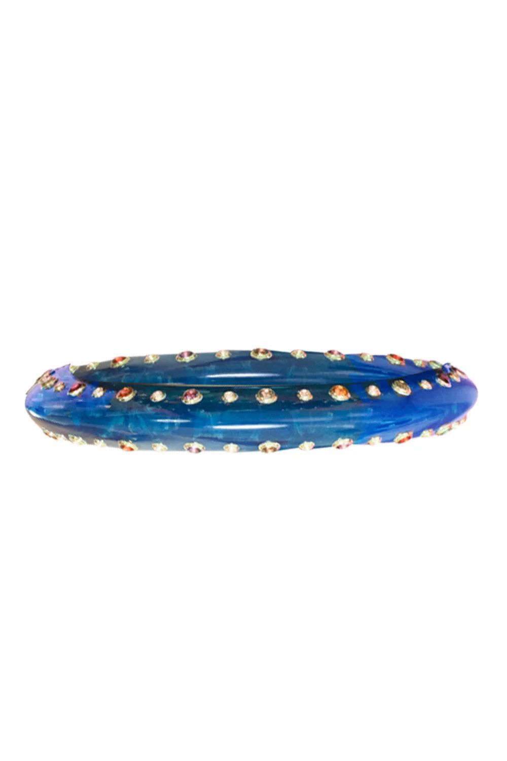 Small Blue Bakelite Bangle Bracelet