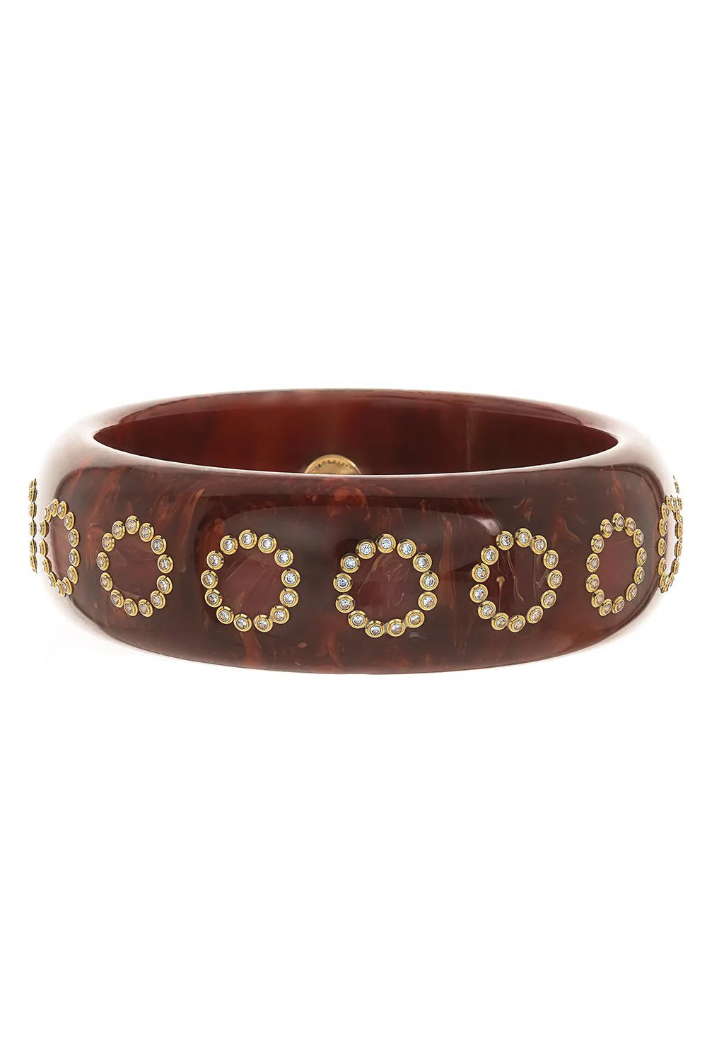 White Sapphire Burgundy Bakelite Bangle