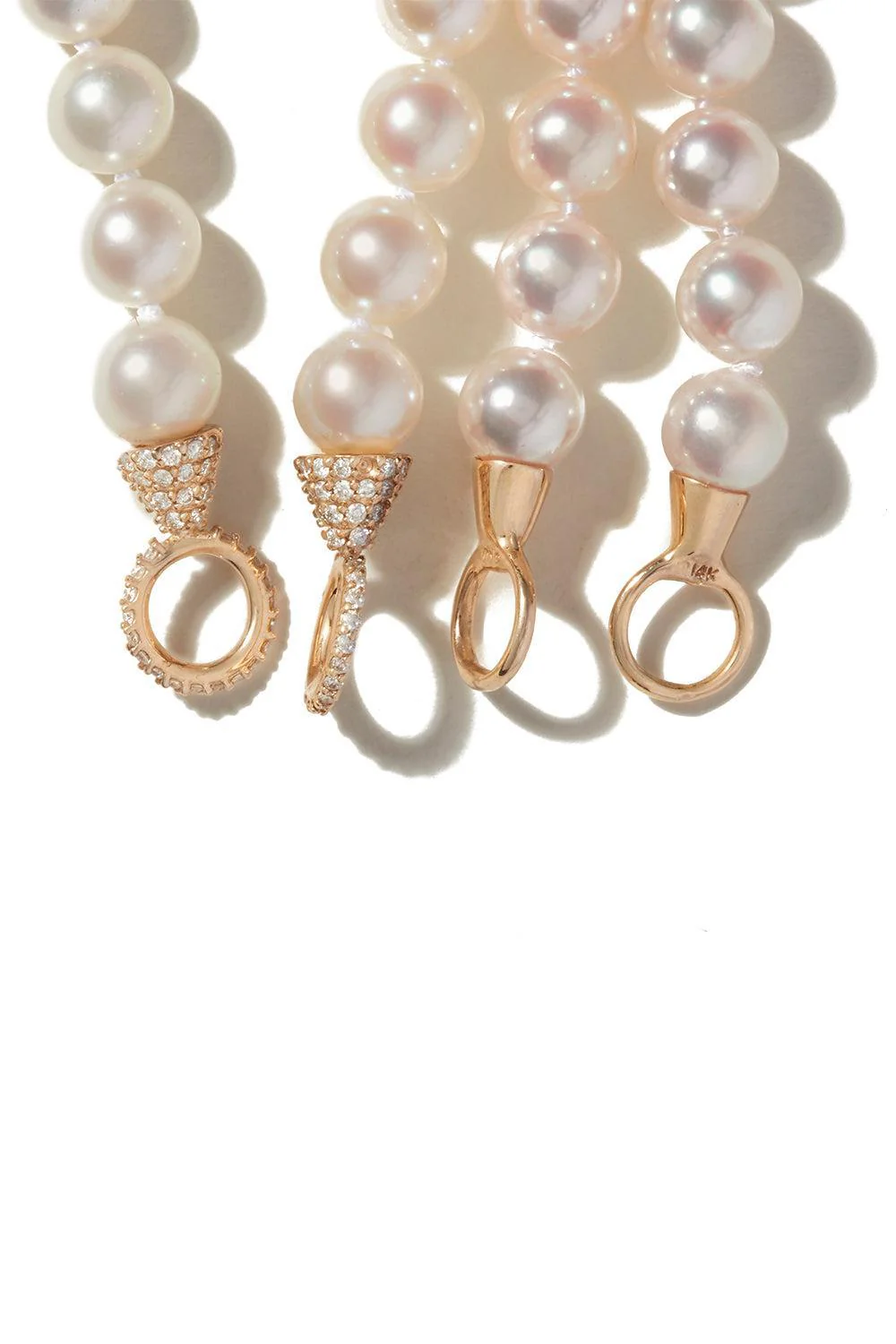 Diamond Pearl Loop Strand Necklace - Image 5