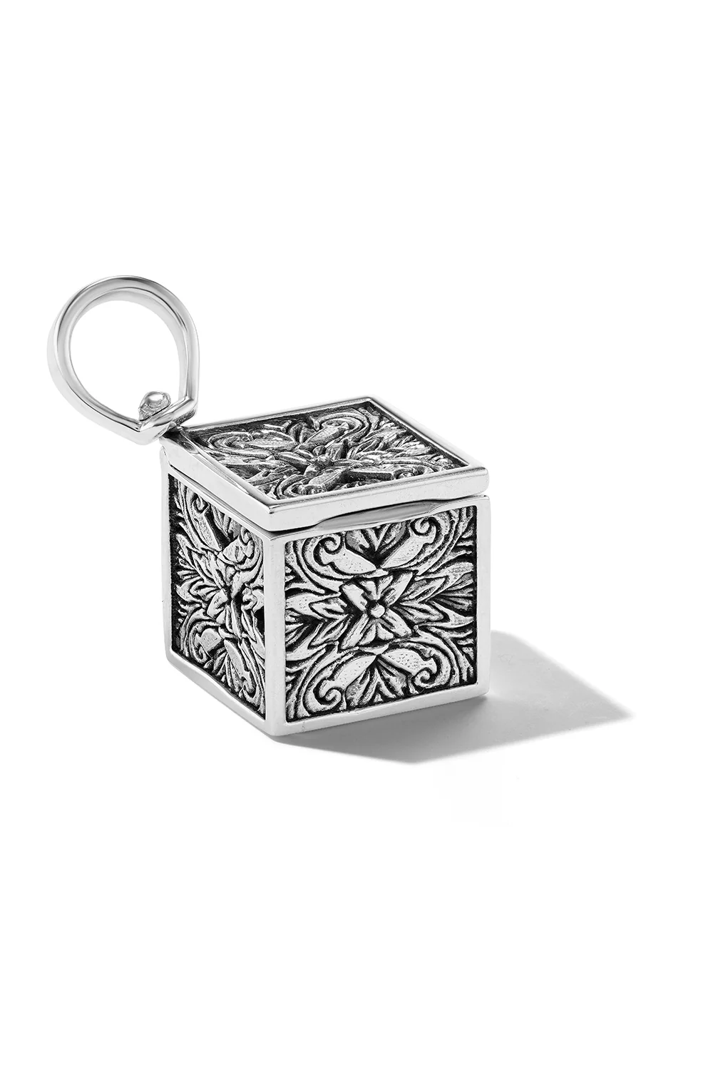 Embossed Charm Box Pendant