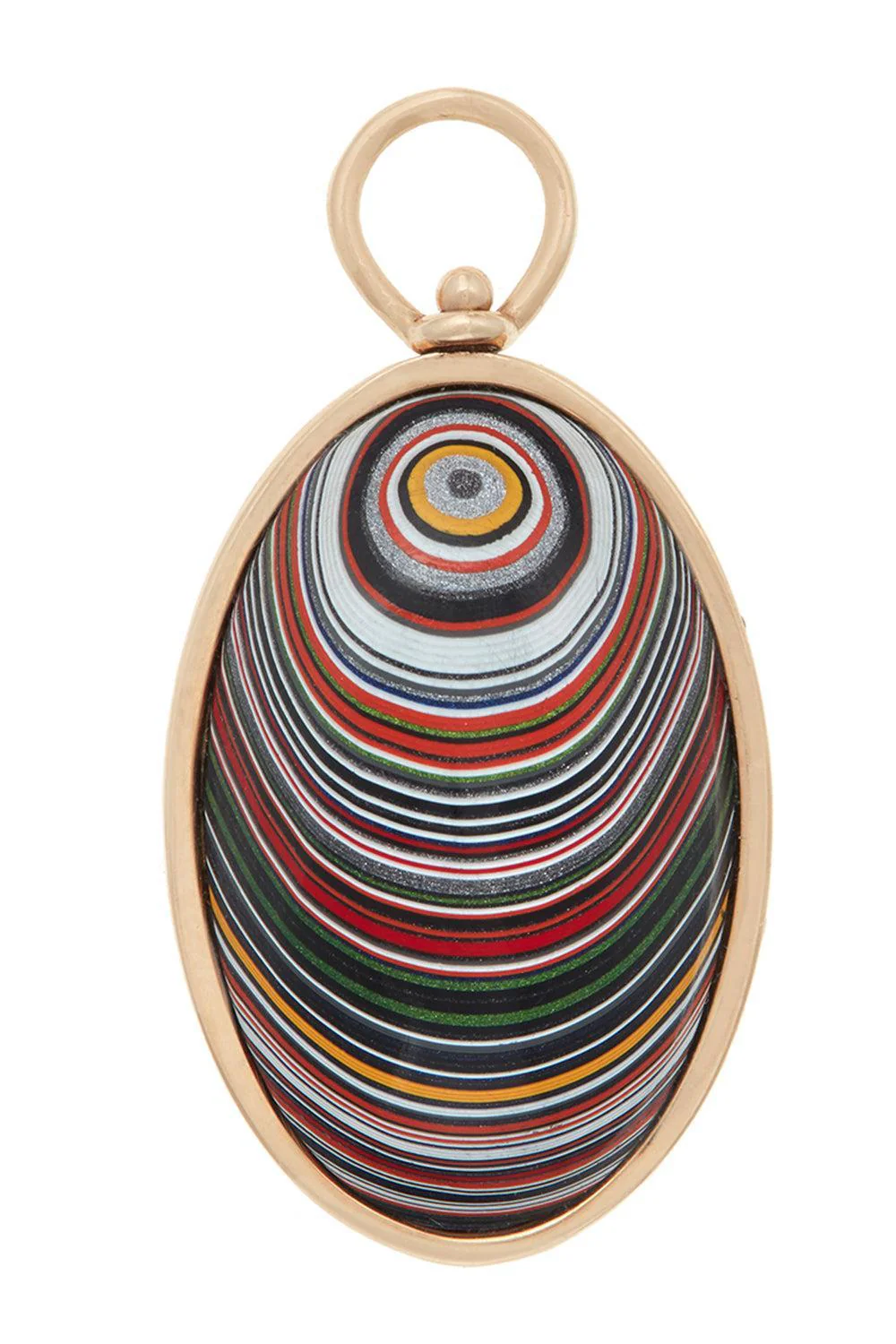 Fordite Large Oval Charm