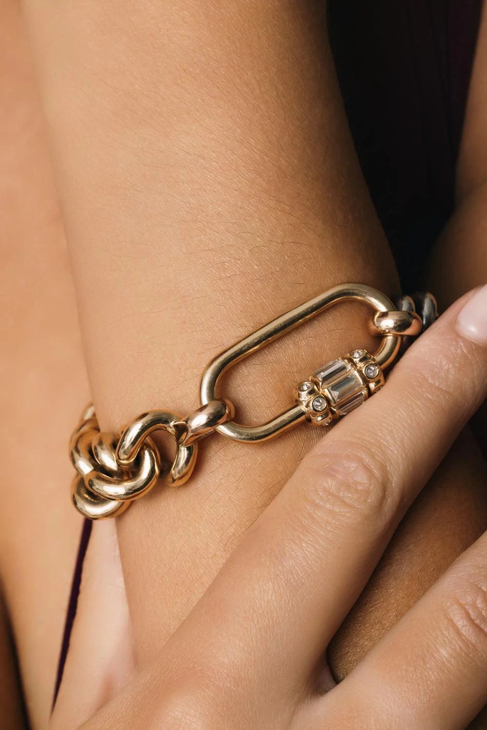 Half And Half Mega Curb Chain Bracelet - Image 4