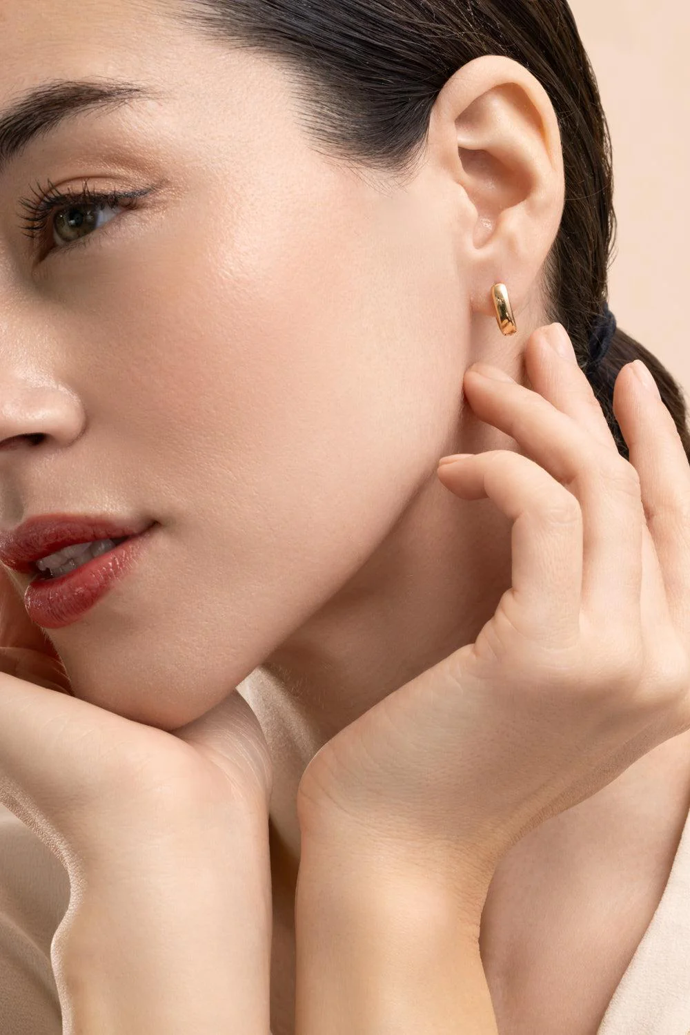 Huggie Hoop Earrings - Image 3