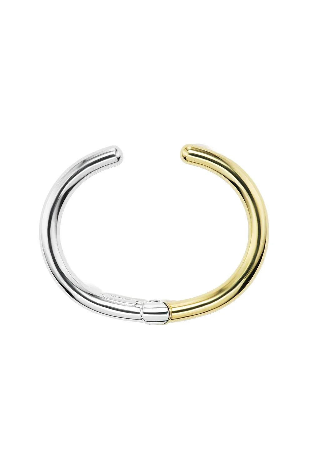 Mixed Metal Hinged Cuffling Bracelet