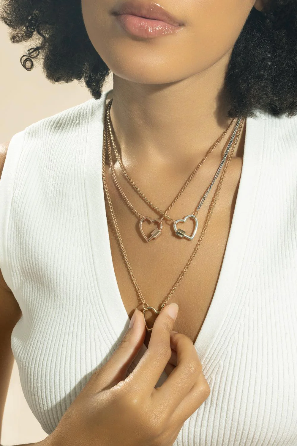 Mixed Up Half And Half Chain Necklace - Image 4