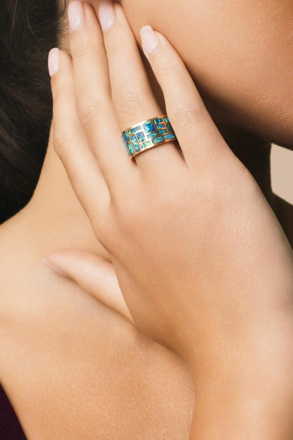 Opal All Inlay Ring - Image 2