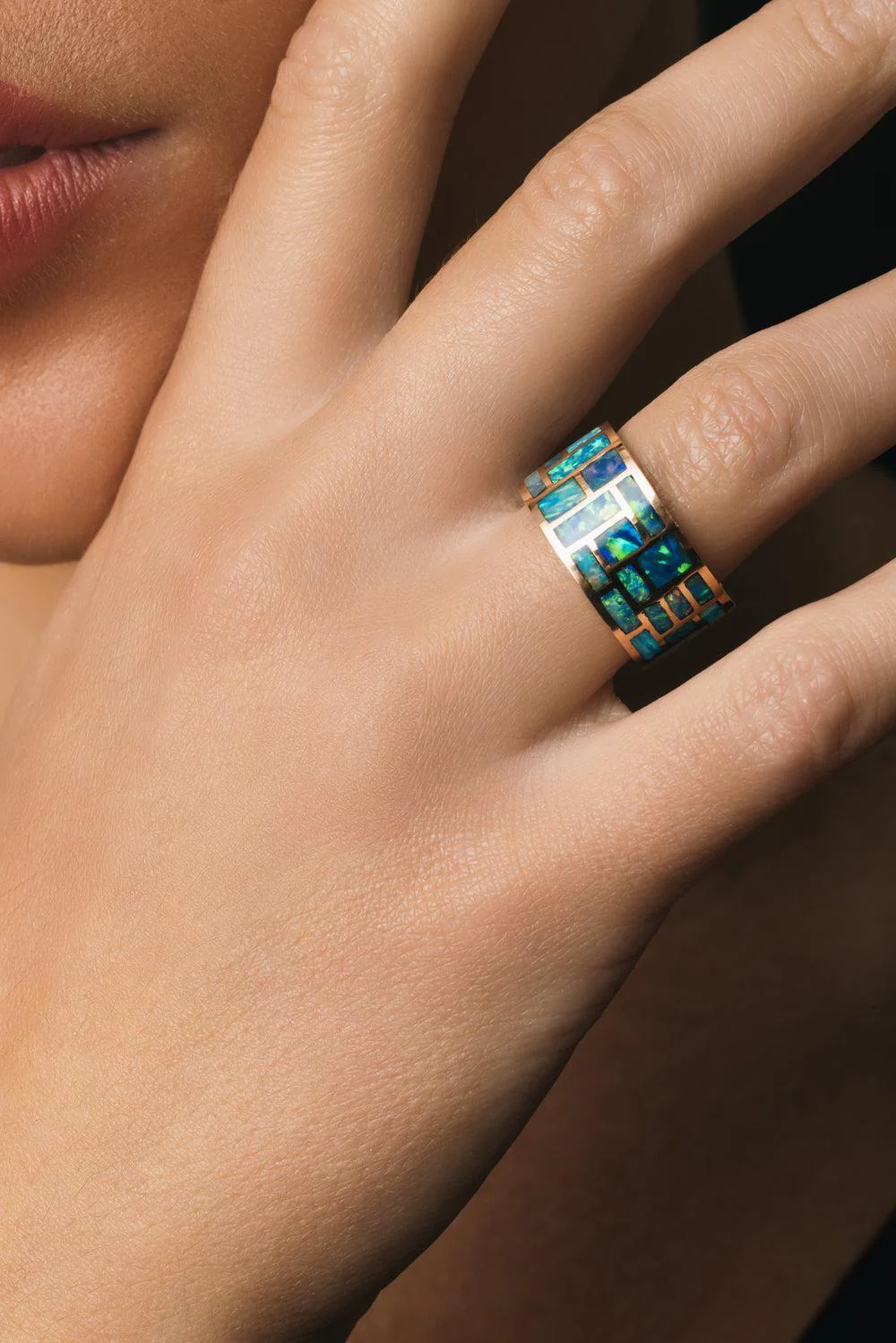 Opal All Inlay Ring - Image 3
