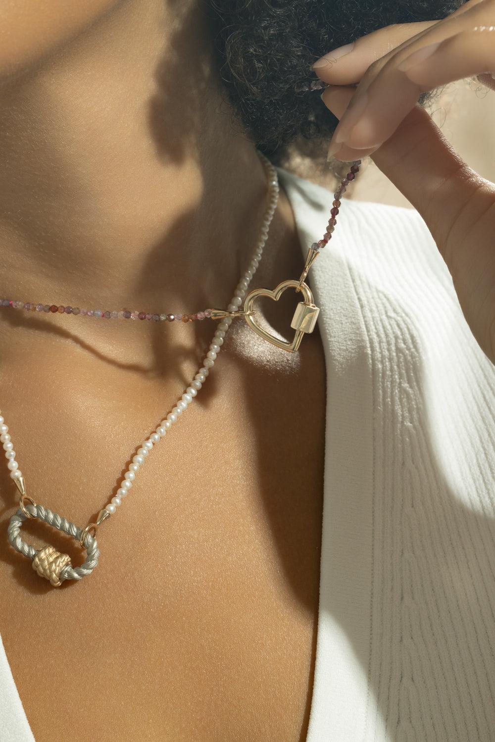 Pink Spinel Itty Bitty Strand Necklace - Image 2