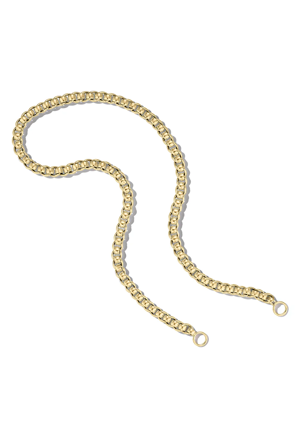 Rolling Curb Necklace - Yellow Gold - 18in