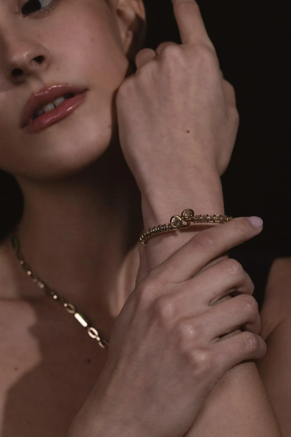 Rolling Spheres Diamond Cuff Bracelet - Image 3