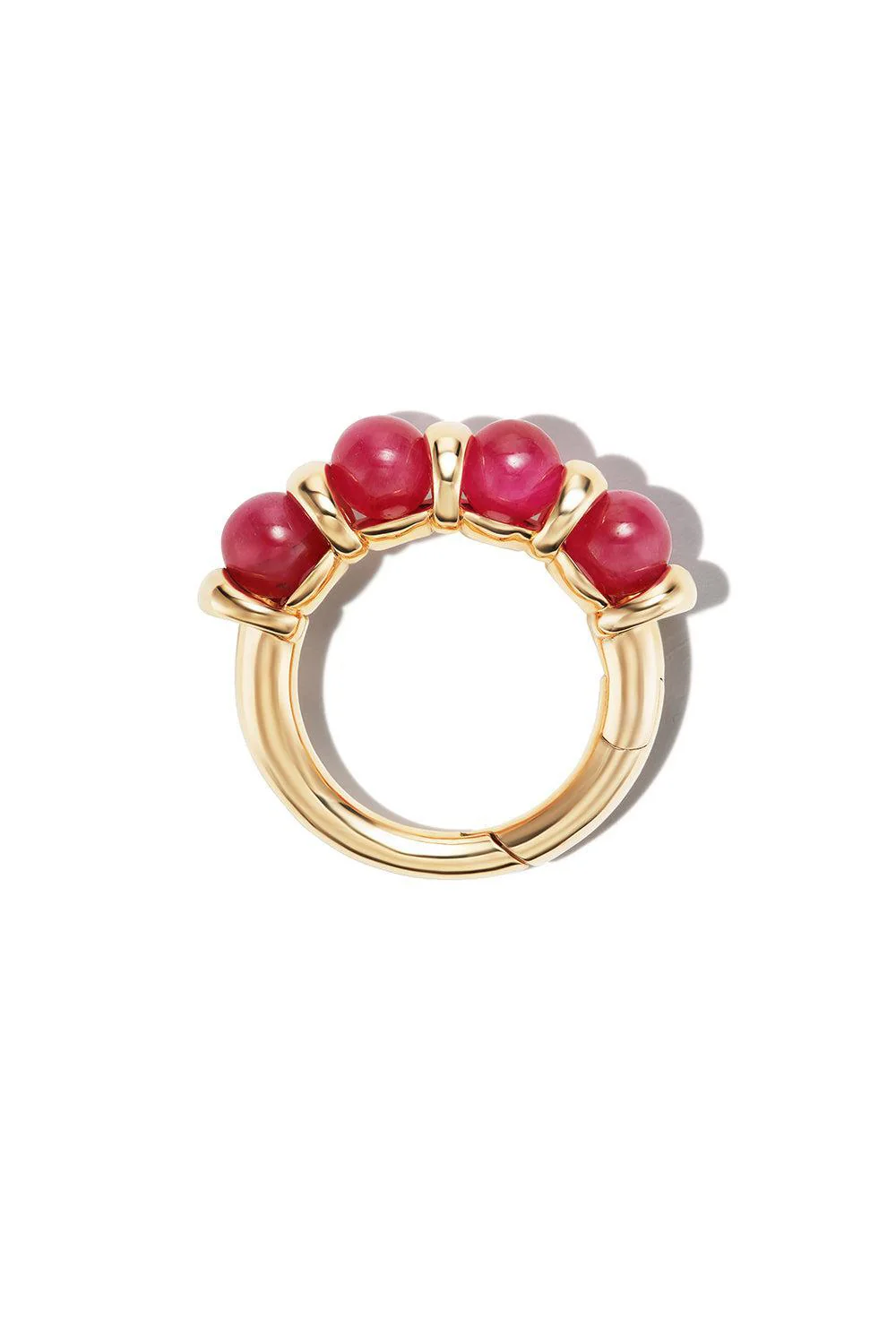Ruby Chubby Rolling Spheres Lock Ring