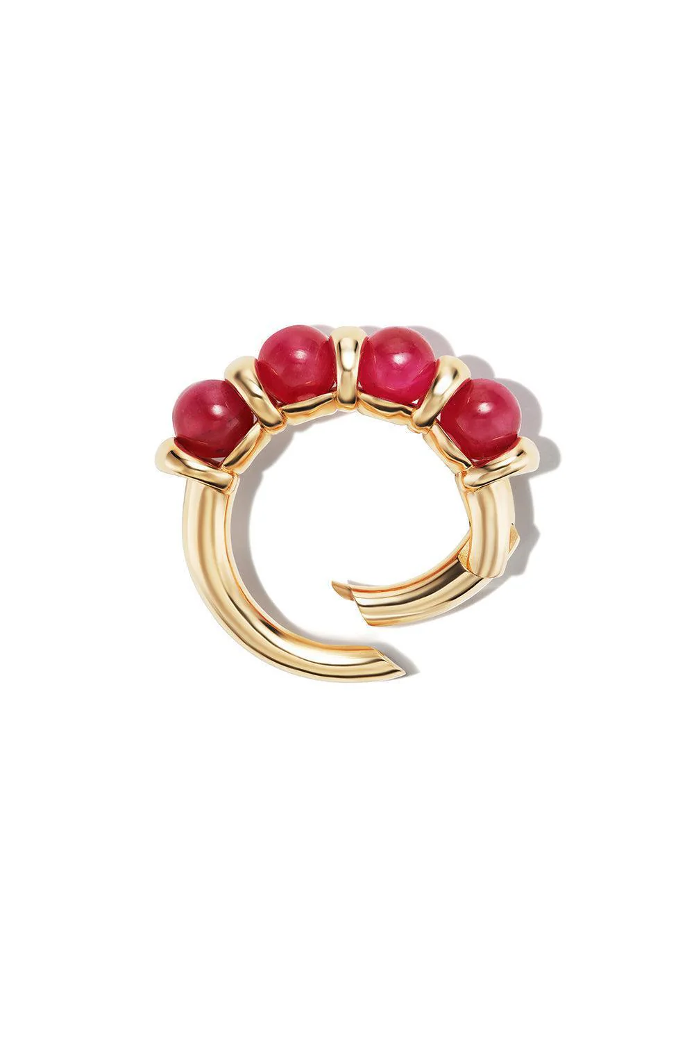Ruby Chubby Rolling Spheres Lock Ring - Image 5