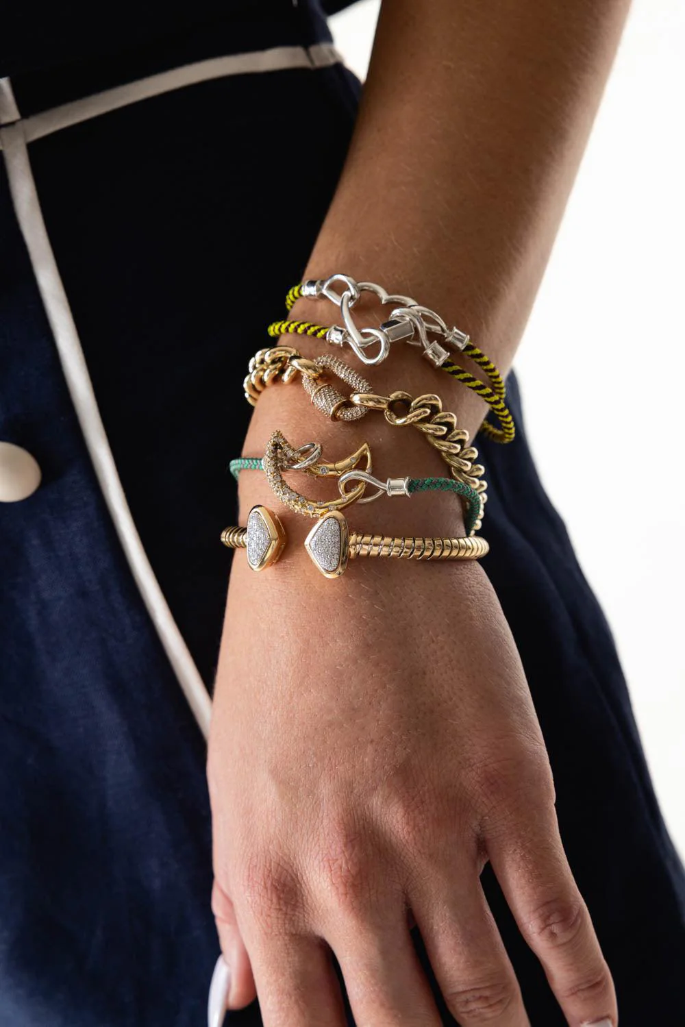 The String Project Bracelet - Greenbean - Silver - Image 2