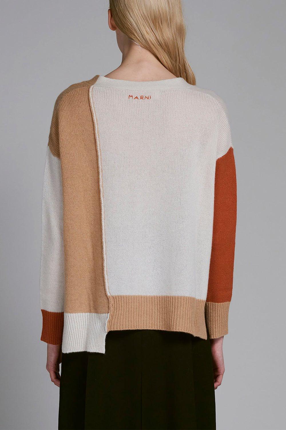 Colour Block Cardigan - Alabaster - Image 3