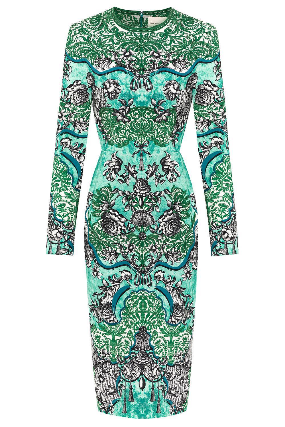 Naomi Dress - Rocaille Lace Cyan