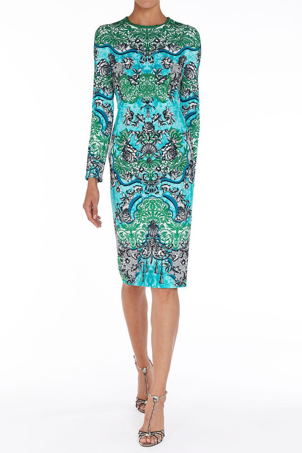 Naomi Dress - Rocaille Lace Cyan - Image 2