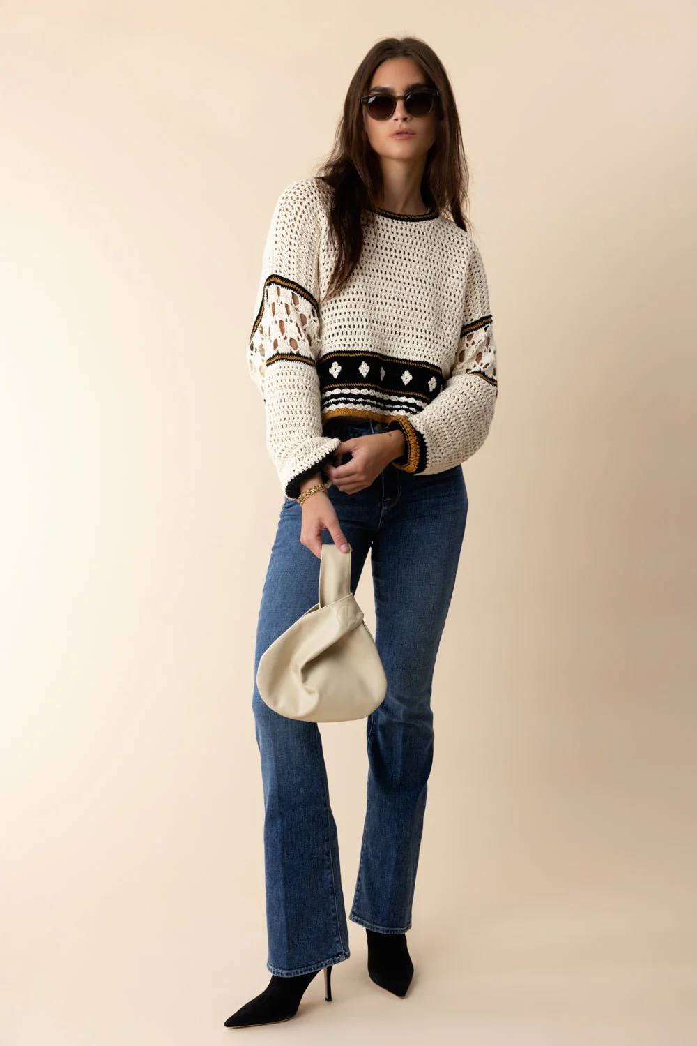 Nexus Clutch - Patent Off White Mocha - Image 2