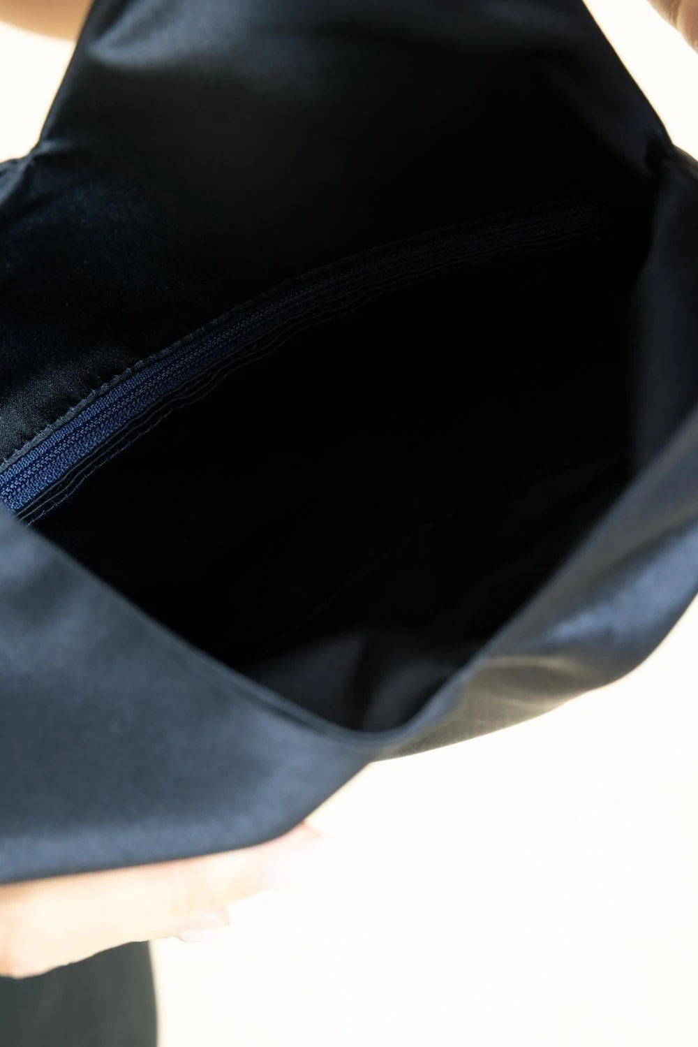 Nexus Satin Clutch - Navy - Image 4