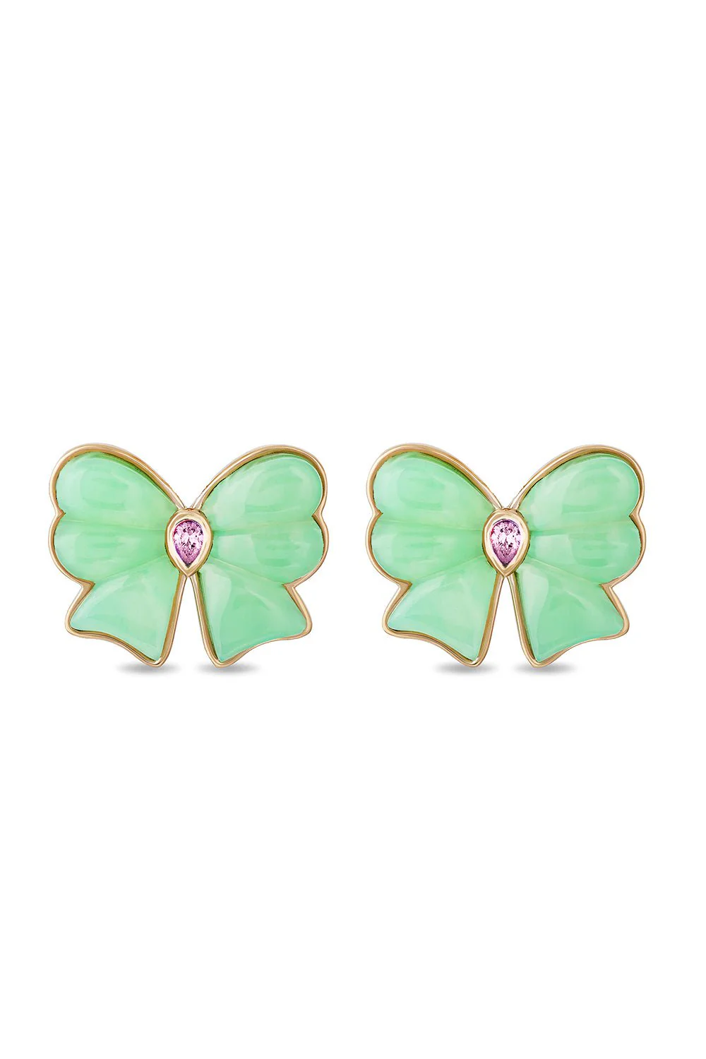Berkeley Chrysoprase Bow Stud Earrings