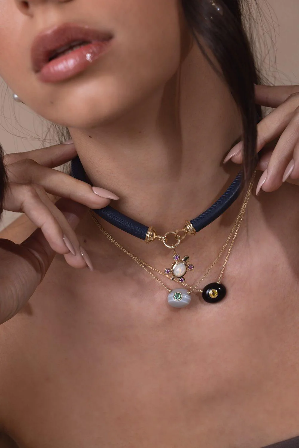 Black Agate Milestone Necklace - Image 5