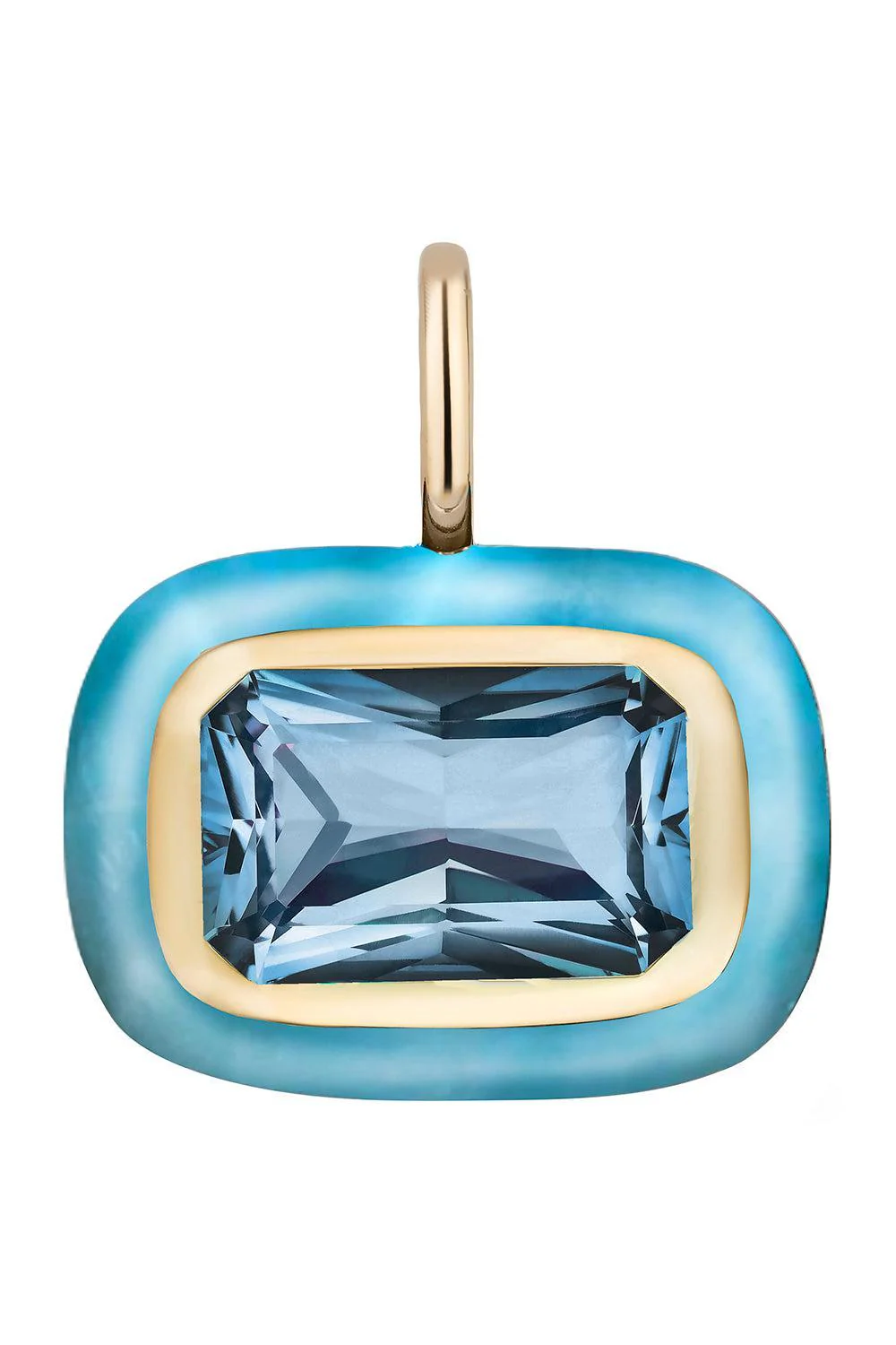 Blue Topaz Large Floret Pendant