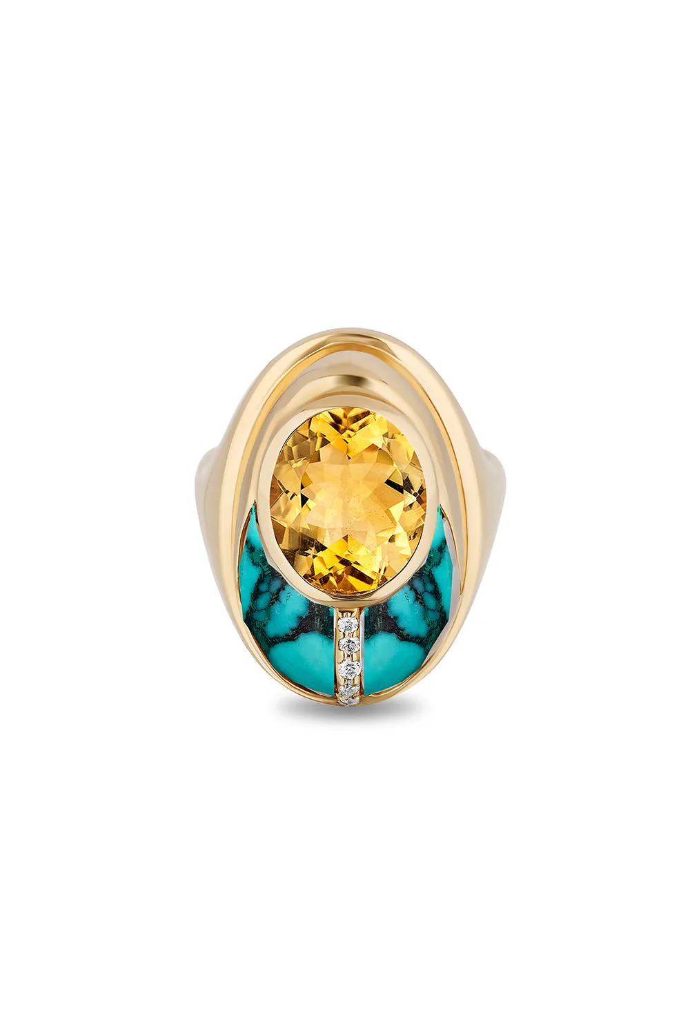 Citrine Love Bug Ring