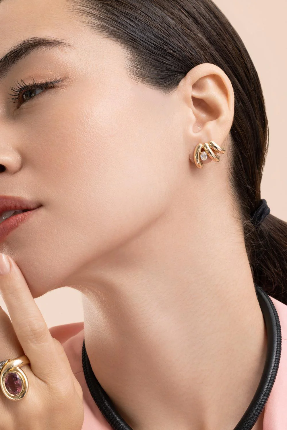 Diamond Siren Cove Climber Earrings - Image 3