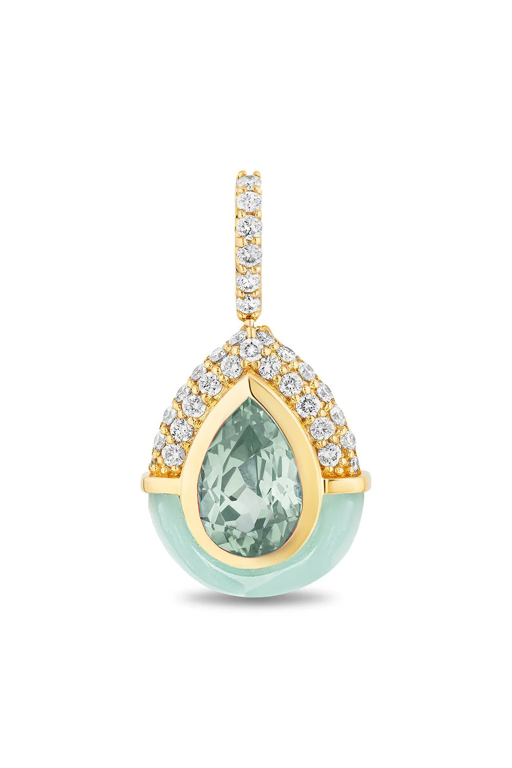 Mint Opal Droplet Pendant