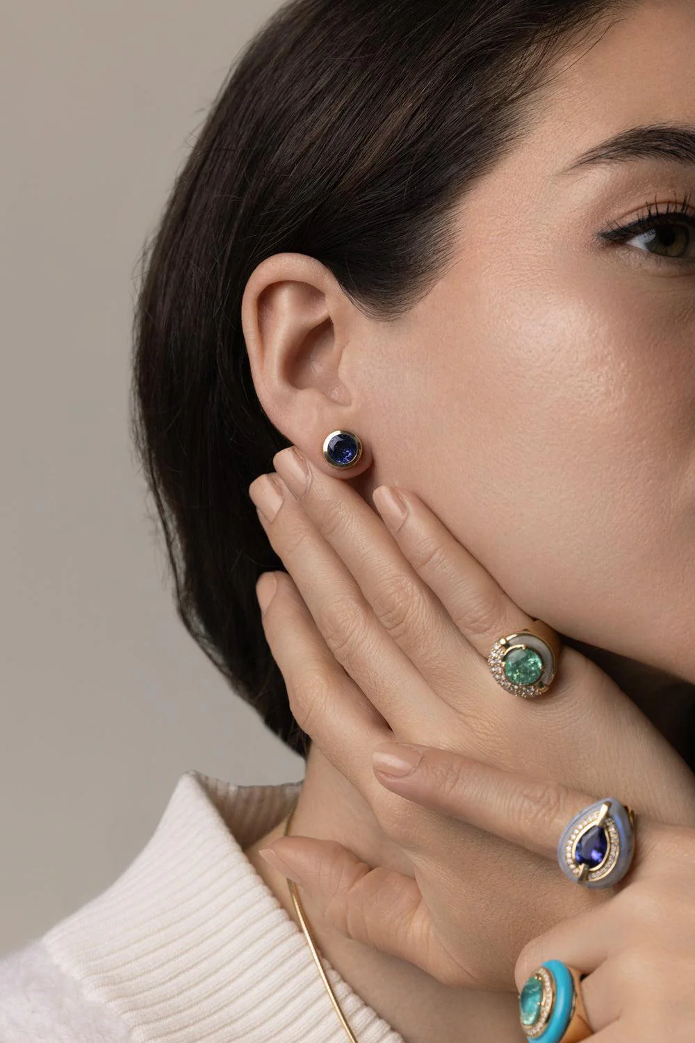 Opal Drip Drop Earrings - Image 3