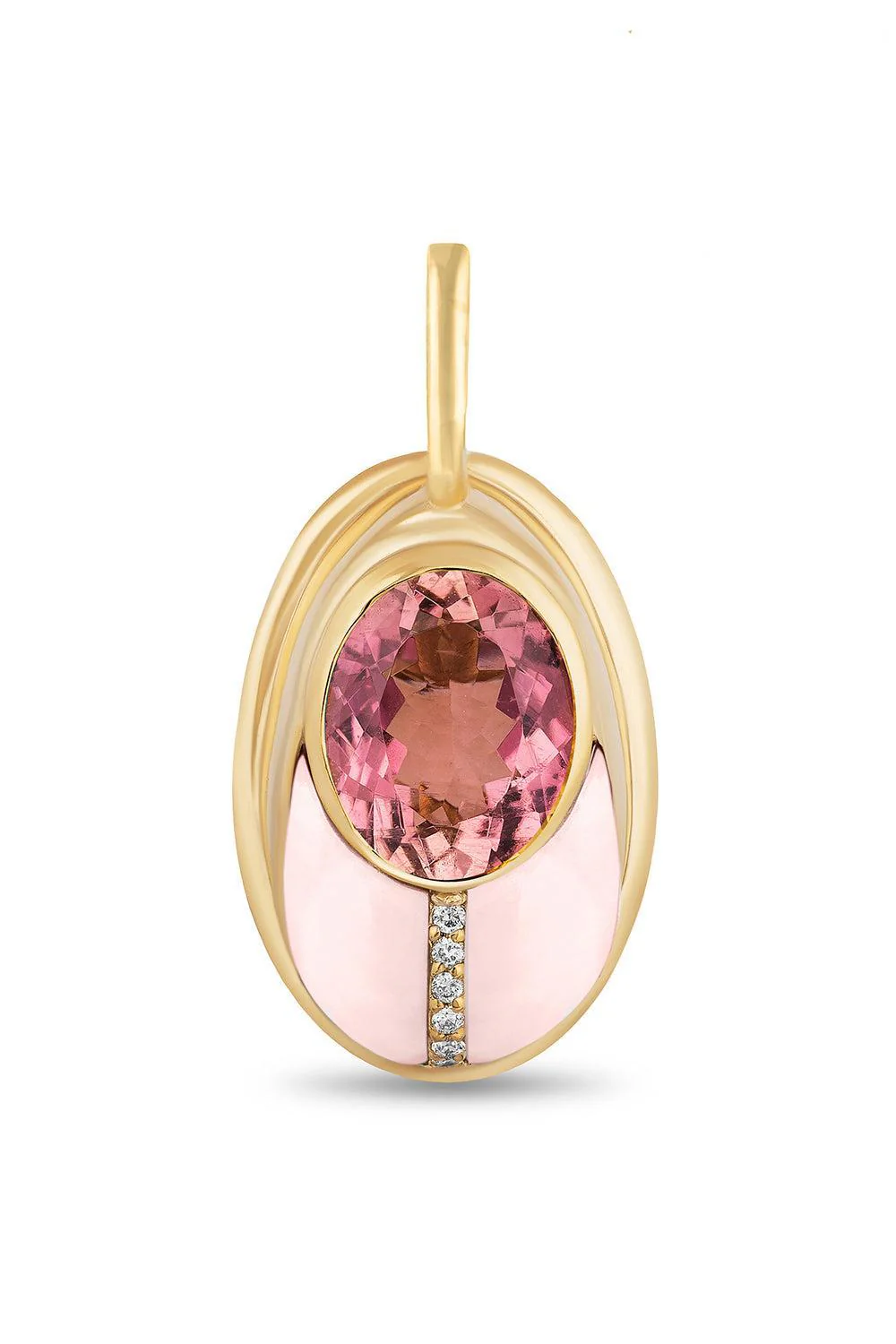Pink Tourmaline Love Bug Pendant